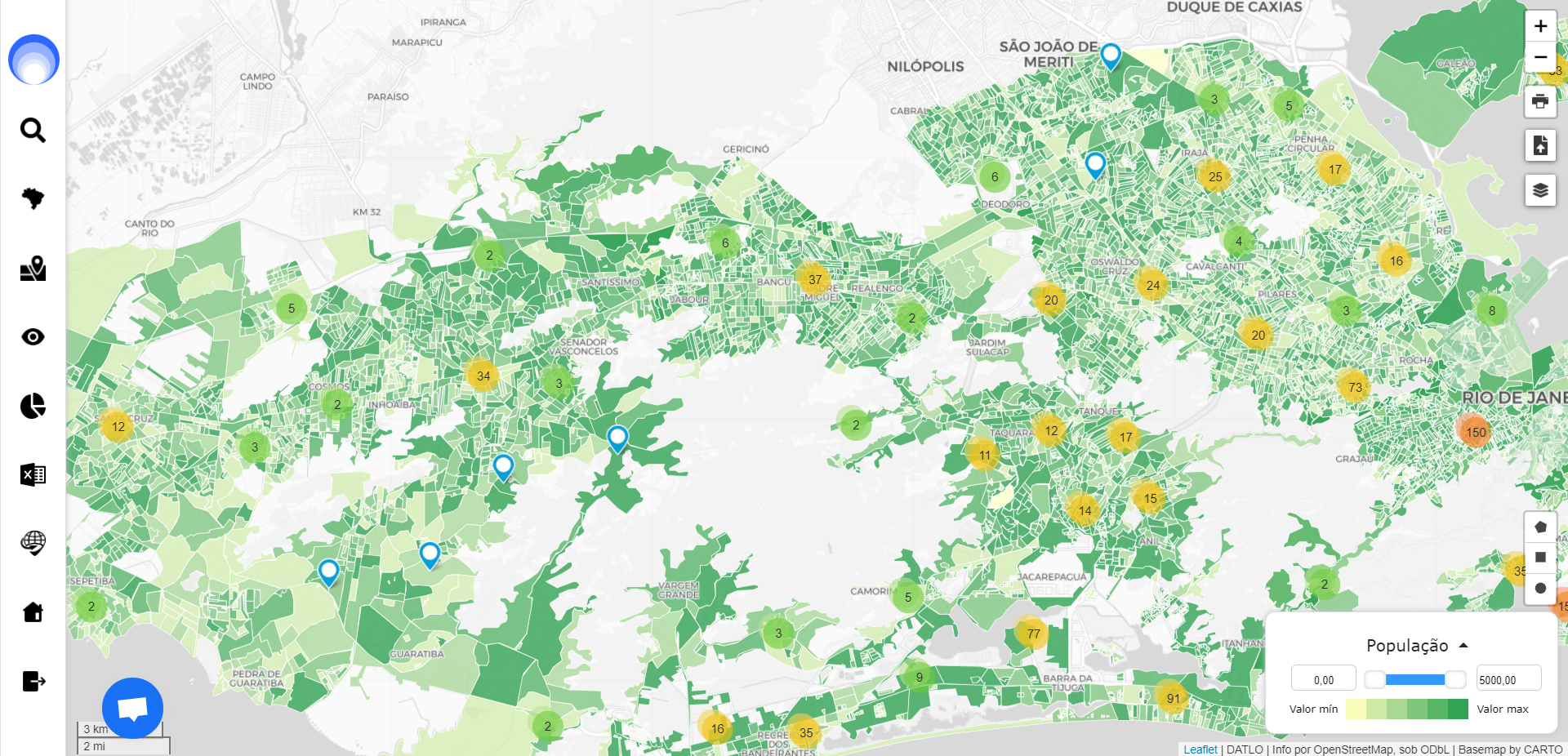 Linha do Tempo: os últimos 5 anos da área de Saúde 3 Imagem retirada da área de trabalho da plataforma Datlo